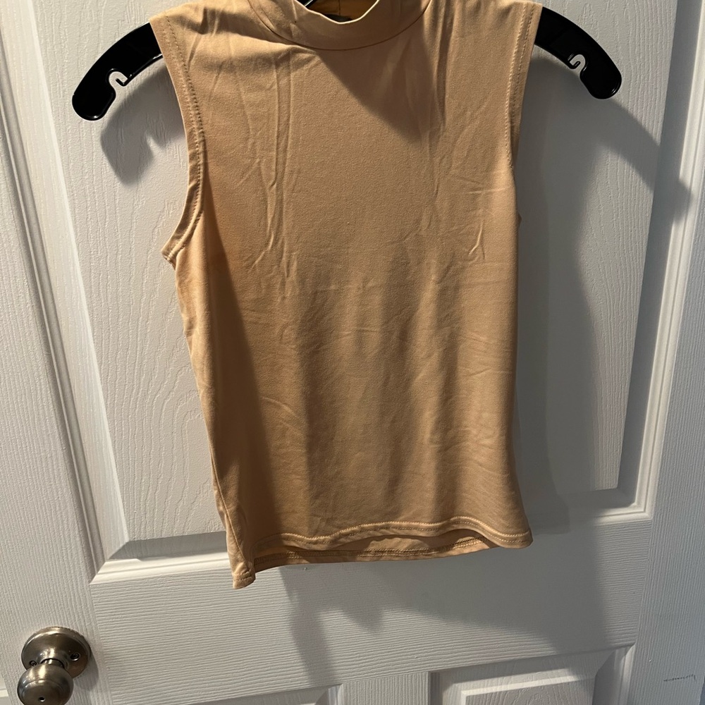 Sleeveless Tan Top